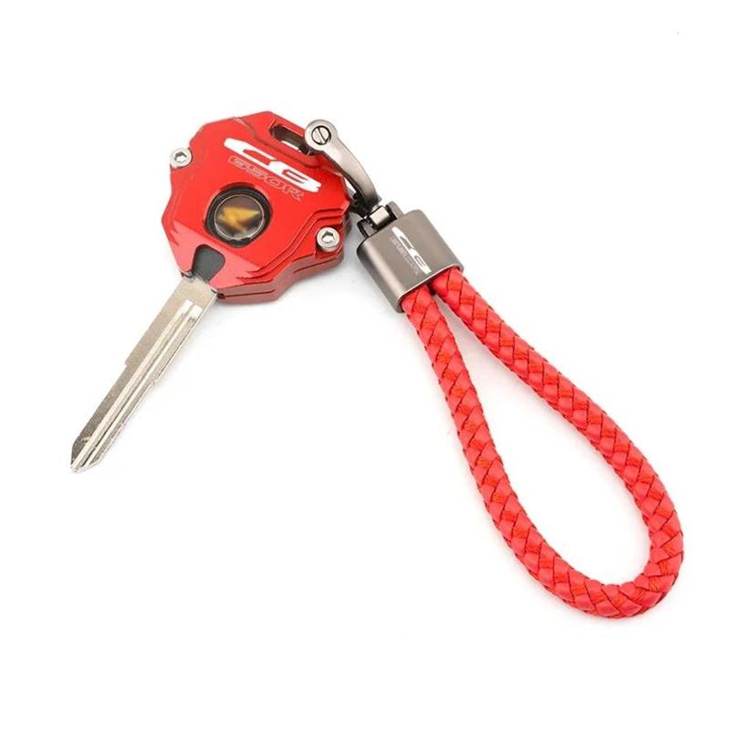 Für H&ONDA CB650R CB 650R CB650 R Motorrad Stickerei Schlüsselbund Schlüsselbund Schlüssel Abdeckung Shell Cap(Red2) von CHANGBOY