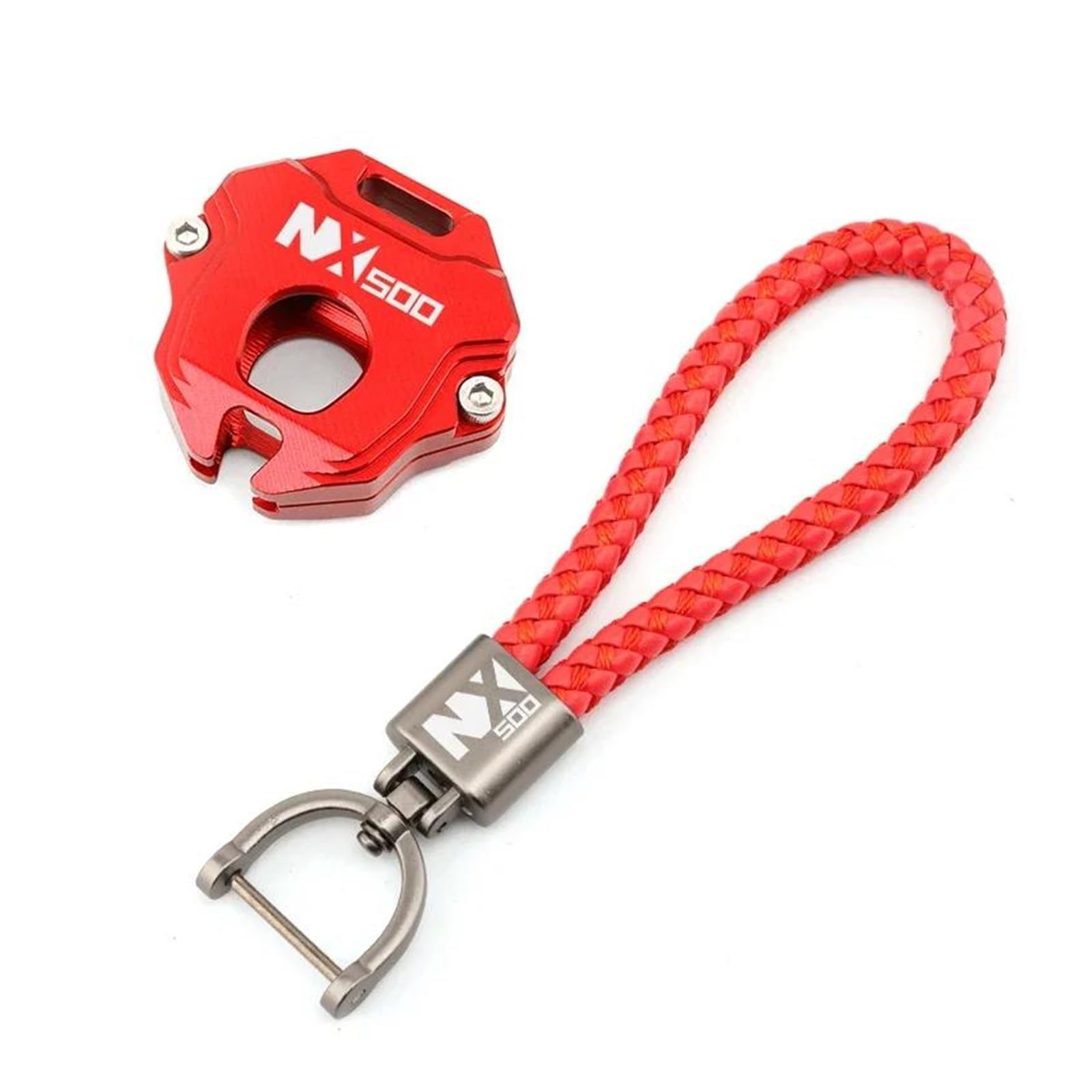 Für H&ONDA NX500 NX 500 N X500 500X 2024 2025 Stickerei Schlüsselring Abdeckung Fall Shell(Red2) von CHANGBOY