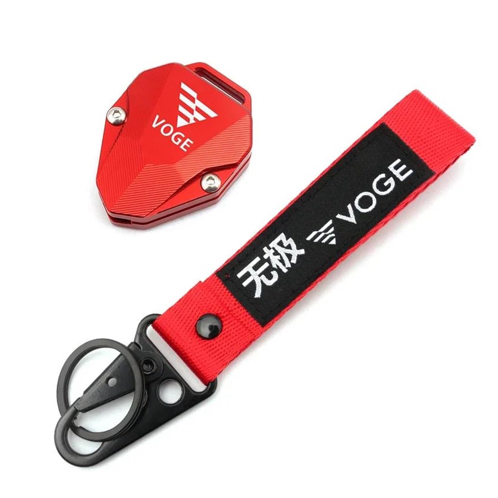 Für VOGE 525R 250RR 300RR 300AC 500AC 650DS 250 300 RR 500 AC Schlüssel Abdeckung Fall Shell Abzeichen Schlüsselring(Red2) von CHANGBOY
