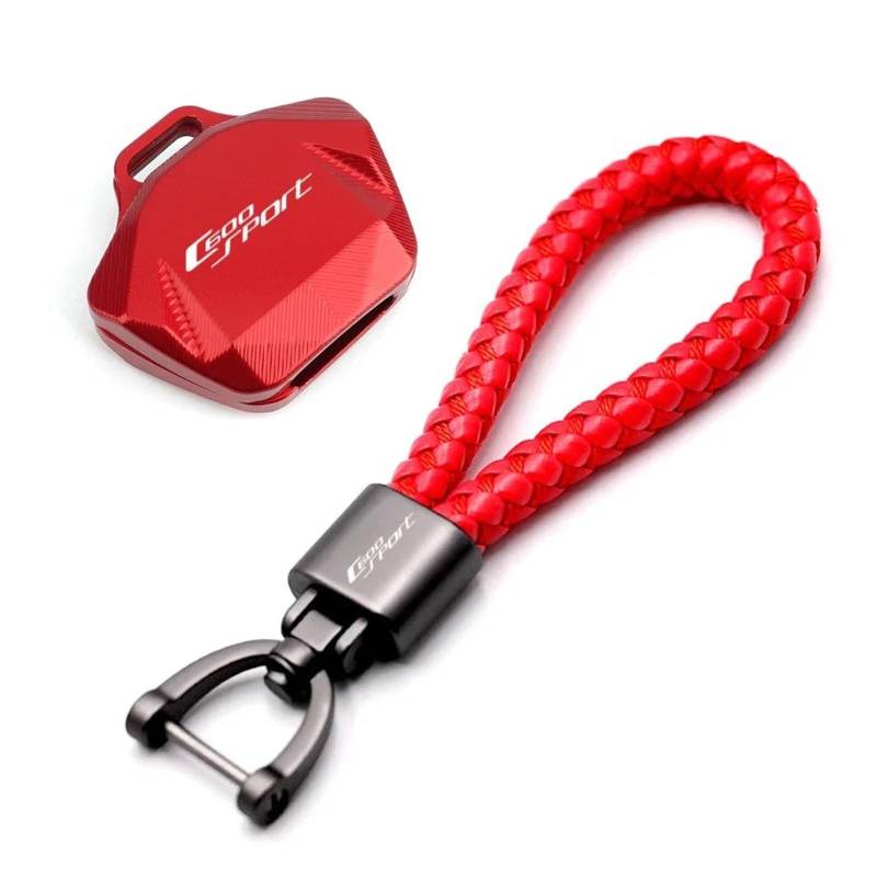 SchlüSselanhäNger Für BM&W C600 Sport C600 Sport 2024 2023 Motorrad Schlüssel Fall Abdeckung Shell Cap Schutz Schlüsselring Keychain(Red2) von CHANGBOY