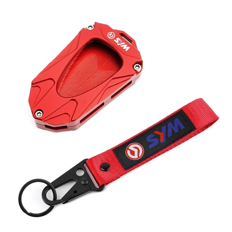 SchlüSselanhäNger Für Sym Joymax Z GTS 125i 250i 300 Z300 F300 Husky ADV 150 Motorrad Schlüssel Abdeckung Shell Fall Schlüsselbund Schlüsselbund Gürtel(Red2) von CHANGBOY
