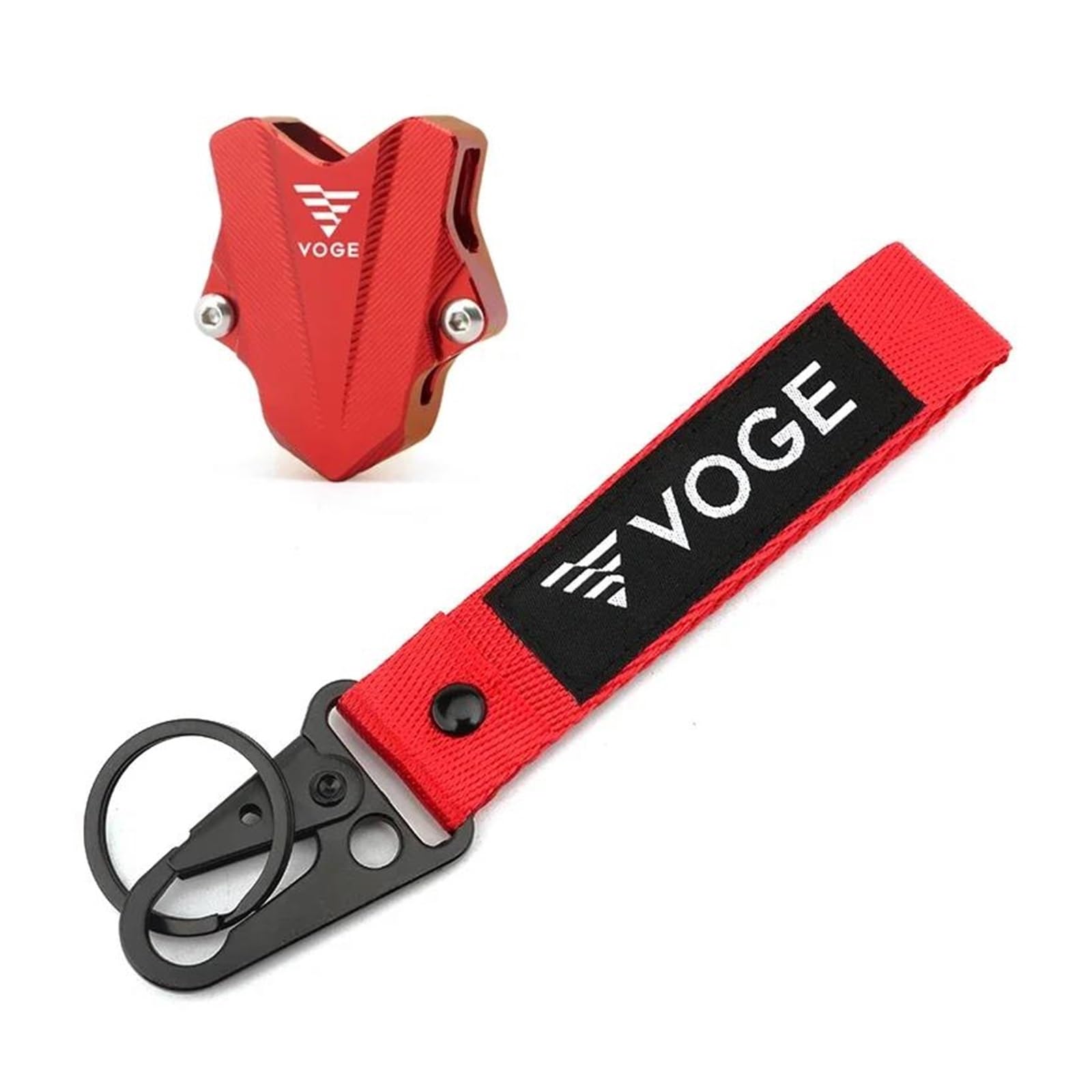SchlüSselanhäNger Für VOGE 650DS 500DS 500R 525R 250RR 300RR 300AC 500AC Motorrad Keychain Schlüssel Shell Cover Schlüssel Ring(Red) von CHANGBOY