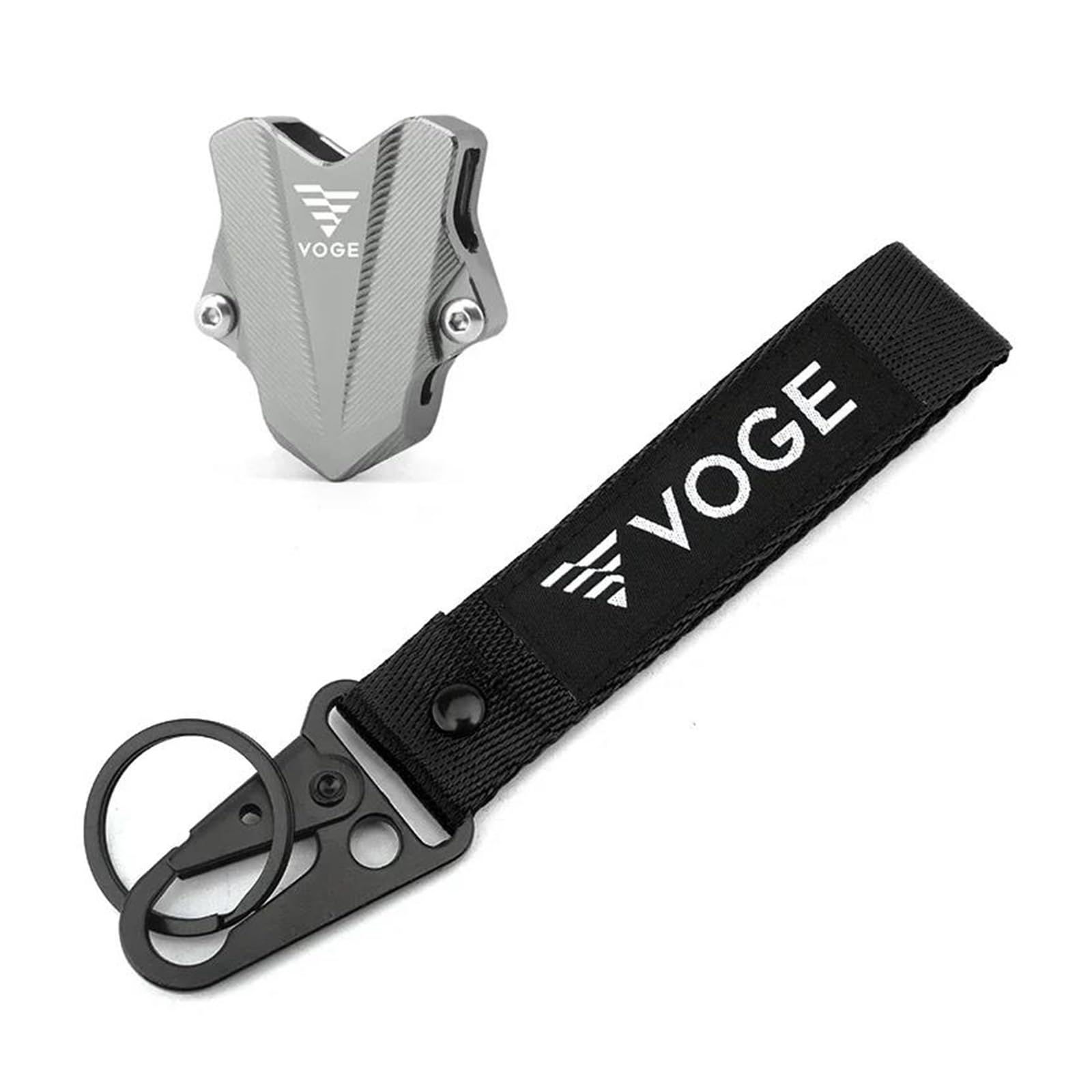SchlüSselanhäNger Für VOGE 650DS 500DS 500R 525R 250RR 300RR 300AC 500AC Motorrad Keychain Schlüssel Shell Cover Schlüssel Ring(Titanium) von CHANGBOY