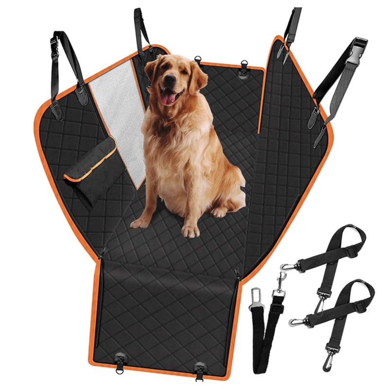 CHANGNIANFA Autoschondecke Hund Rücksitz für VW Tiguan Allspace 2 (II) BW2 I 2017-2024, mit Seitenschutz und Sichtfenster Auto Hundedecke Rücksitz Kratzfeste Wasserabweisende,A von CHANGNIANFA