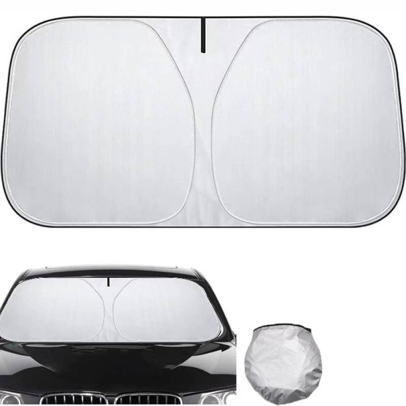 Sonnenschutz Auto Frontscheibe für VW T5 I 2009-2015, Sonnenblende Vorne Faltbar Blockiert UV-Strahlen Hält Das Auto Kühler Innen Verdunkelung,140 * 70 cm von CHANGNIANFA