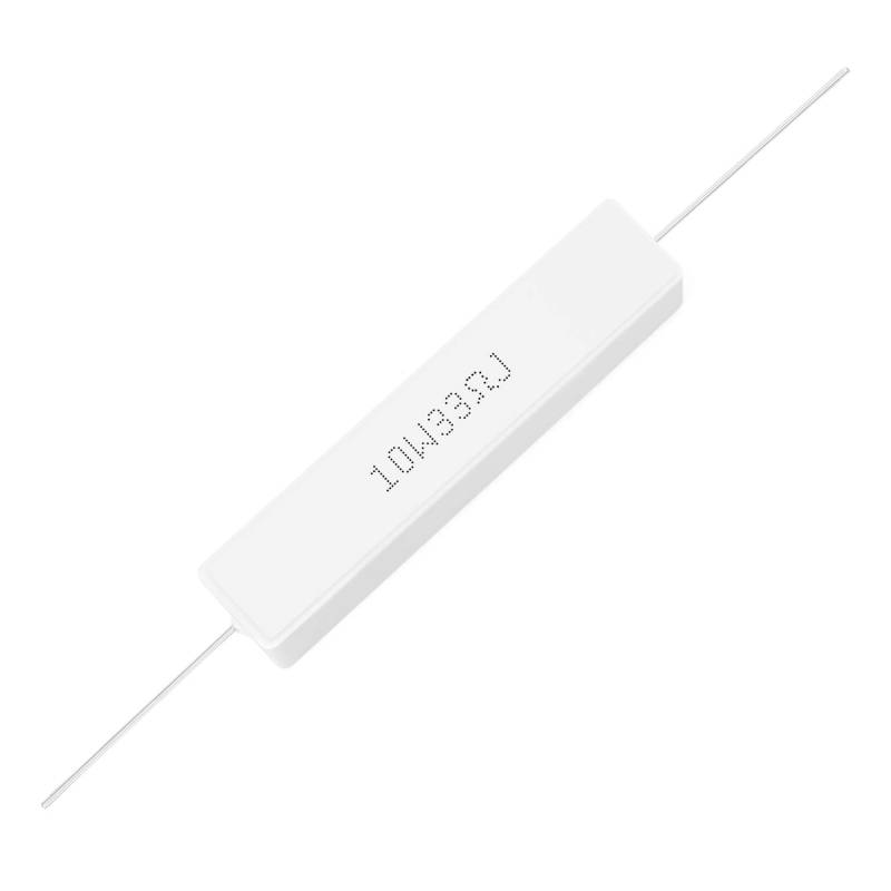 Chanzon 10 Stück 10W Zementwiderstand 33 Ω Ohm ±5% Toleranz Drahtgewickelte Induktion 33R von CHANZON