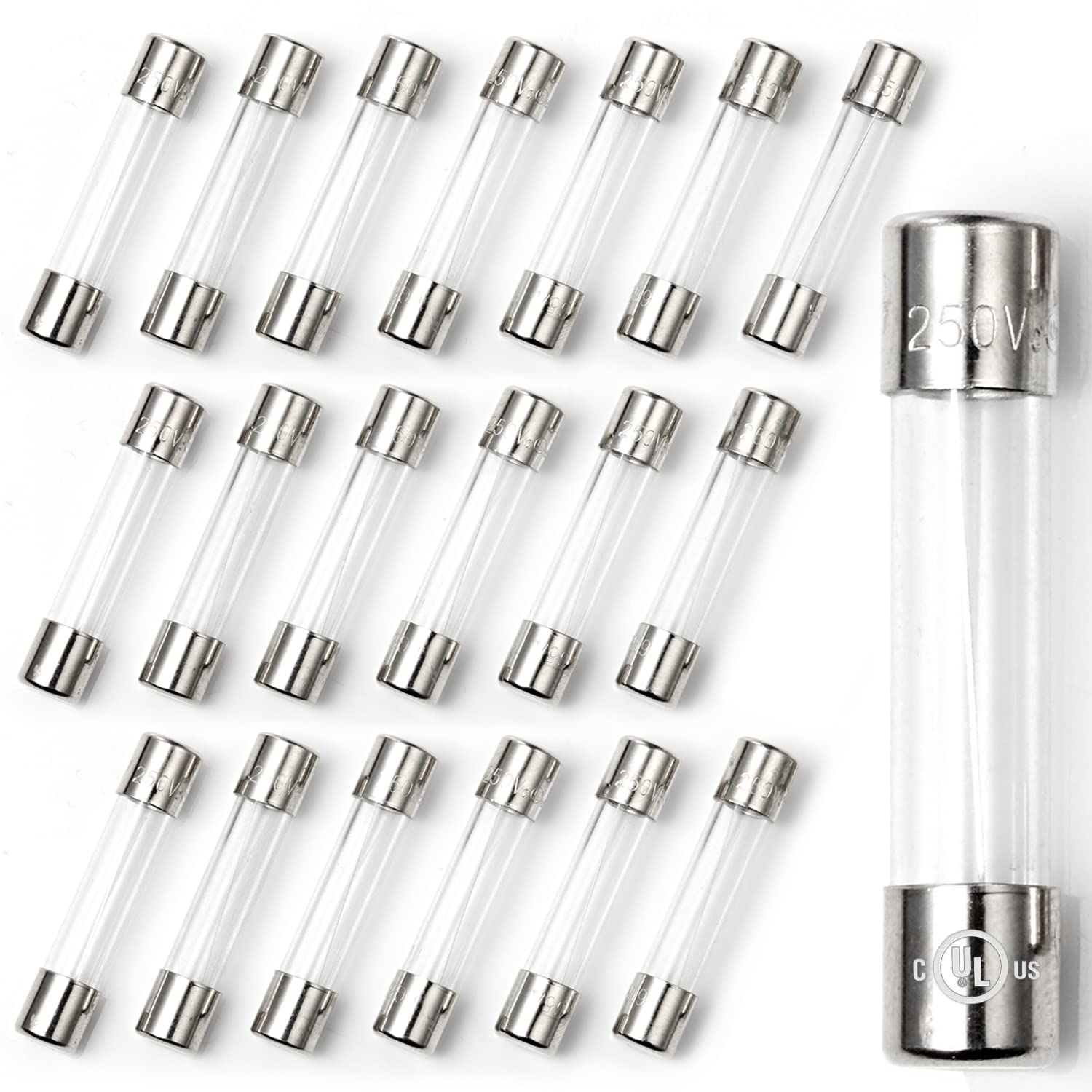 Chanzon 20 Stück VDE Prüf 6x30 1A Sicherungen Sicherung Glassicherung Glasrohrsicherung Feinsicherung Schnelle Glas Sicherung AGC-Glaspatronen-Rohrsicherung träge 250V Chanzon 20 Stück VDE Prüf 6x30 1A Sicherungen Sicherung Glassicherung Glasrohrsicherung Feinsicherung Schnelle Glas Sicherung AGC-Glaspatronen-Rohrsicherung träge 250V von CHANZON