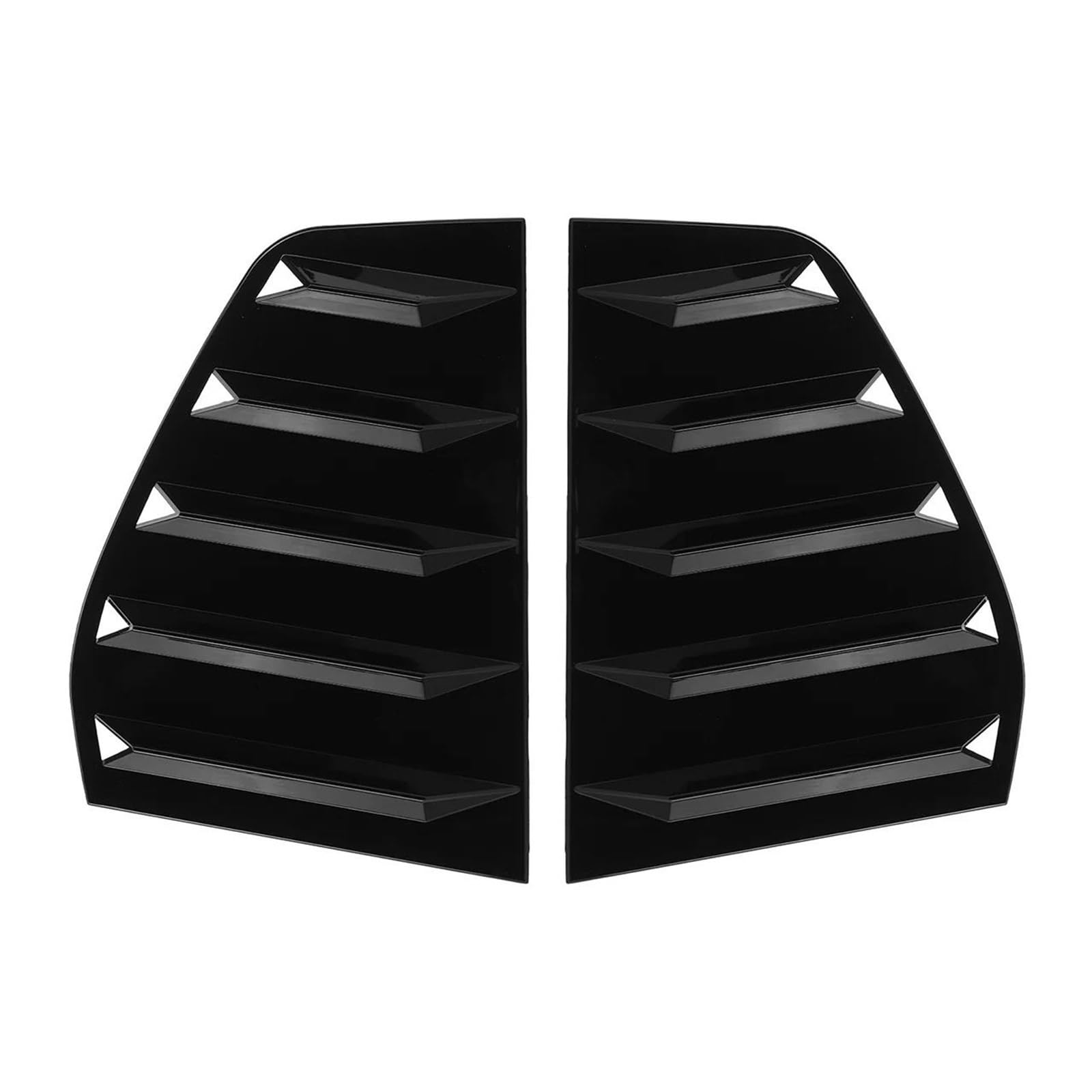 Auto Für VW Für Golf 6 MK6 GTI GTD R 2009-2013 Fenster Lamellen Seite Vent Trim 2PCS Auto Hinten Fenster Shutter Abdeckung Trim Zubehör(Glossy Black-MK6) von CHAOYUEYOUPIN