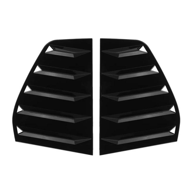 Auto Für VW Für GOLF 6 MK6 GTI GTD R 2009-2013 Fenster Lamellen Seite Vent Trim 2PCS Auto Hinten Fenster Shutter Abdeckung Trim Zubehör(Glossy Black-MK6) von CHAOYUEYOUPIN