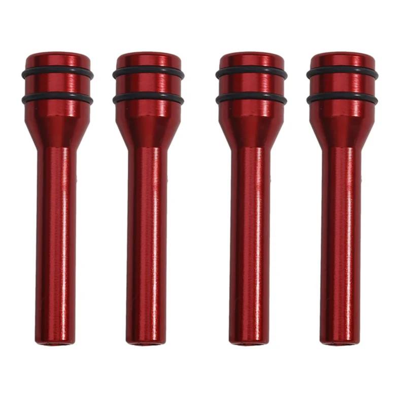 CHEFRU Autoteile Kompatibel Mit Ford Für Mustang Autotüren Latch Lifter Pin Aufkleber Trim Türschloss Bolzenabdeckungen(Red) von CHEFRU