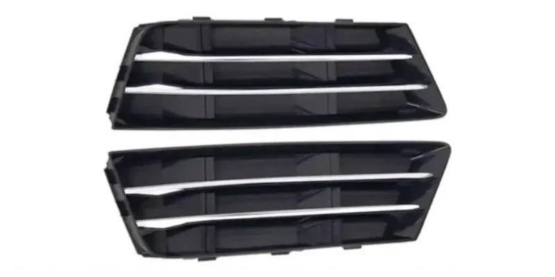 CHEFRU Kompatibel Mit A4 A4l 2017 2018 Nebelscheinwerferrahmen, Antibeschlag-Lichtschale, Vorderer Grill, Dekorative Abdeckung, Lampenabdeckungsverkleidung stoßstange Grill(2PCS Left and Right) von CHEFRU