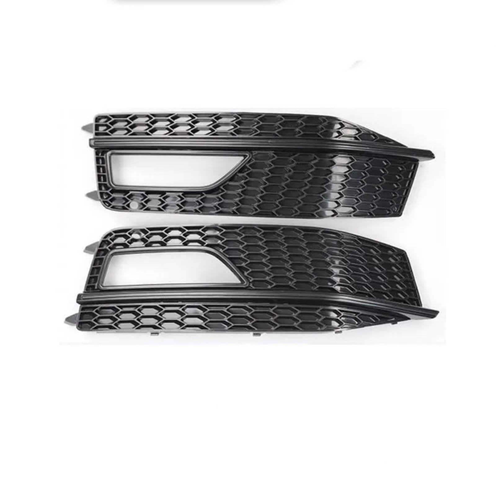 CHEFRU Kompatibel Mit A4 B8.5 Sport 2013 2014 2015 Auto-Frontstoßstangen-Kühlergrill-Zierleiste Nebelscheinwerfer-Abdeckrahmen Auto-Nebelscheinwerfer-Abdeckgitter stoßstange Grill(Black) von CHEFRU