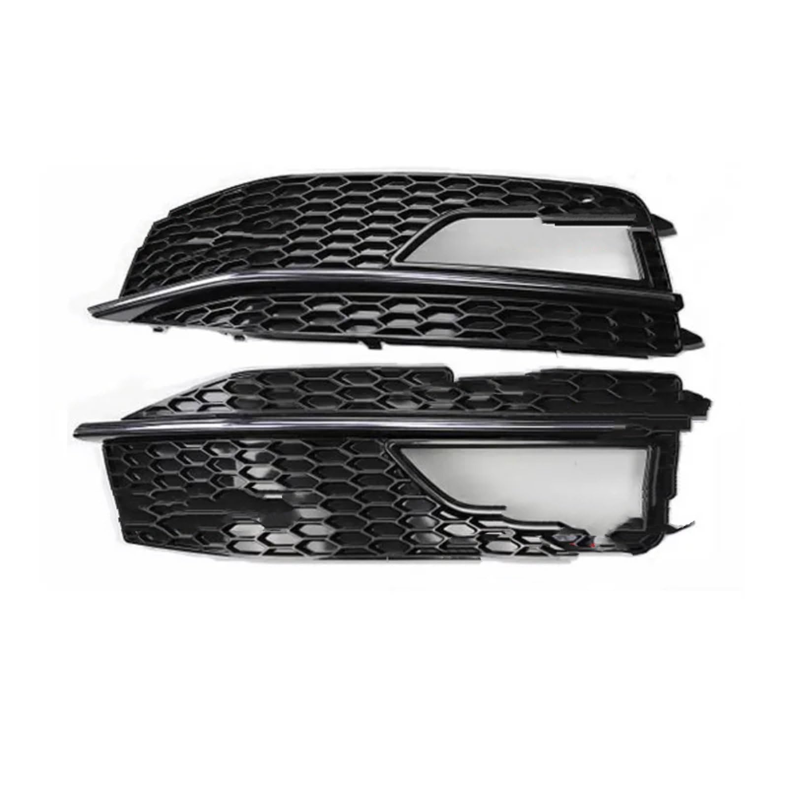 CHEFRU Kompatibel Mit A4 B8.5 Sport 2013 2014 2015 Auto-Frontstoßstangen-Kühlergrill-Zierleiste Nebelscheinwerfer-Abdeckrahmen Auto-Nebelscheinwerfer-Abdeckgitter stoßstange Grill(Silver) von CHEFRU