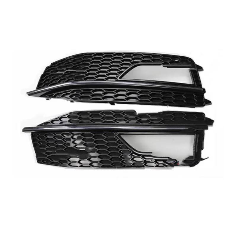 CHEFRU Kompatibel Mit A4 B8.5 Sport 2013 2014 2015 Auto-Frontstoßstangen-Kühlergrill-Zierleiste Nebelscheinwerfer-Abdeckrahmen Auto-Nebelscheinwerfer-Abdeckgitter stoßstange Grill(Silver) von CHEFRU