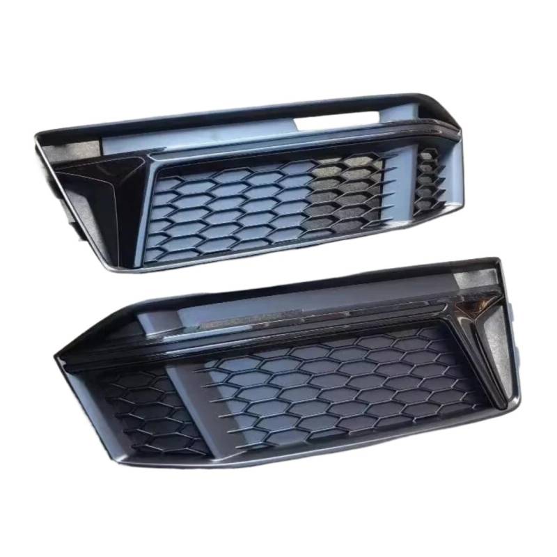 CHEFRU Kompatibel Mit A4 B9 S4 2016 2017 2018 2019 Auto-Frontstoßstangen-Kühlergrillverkleidung Nebelscheinwerfer-Abdeckrahmen Scheinwerfer-Kühlergrillabdeckung stoßstange Grill(Black) von CHEFRU