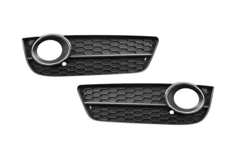 CHEFRU Kompatibel Mit A5 2008 2009 2010 2011. Auto-Nebelscheinwerfer-Abdeckungsgitter. Auto-Scheinwerfer-Kühlergrill-Abdeckungsgitter stoßstange Grill(2PCS Left and Right) von CHEFRU