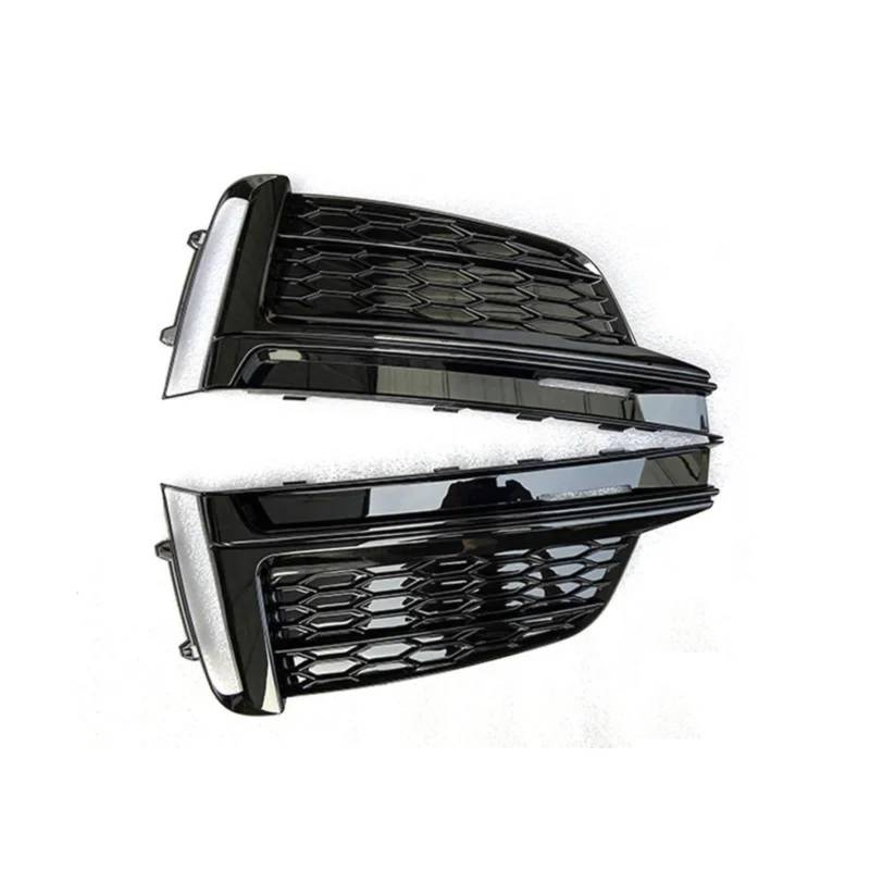 CHEFRU Kompatibel Mit A5 B9 S5 2017 2018 2019 2020, Auto-Frontstoßstangengrill, Nebelscheinwerfer-Abdeckungsrahmen, Auto-Nebelscheinwerfer-Kühlergrill stoßstange Grill(A Pair) von CHEFRU