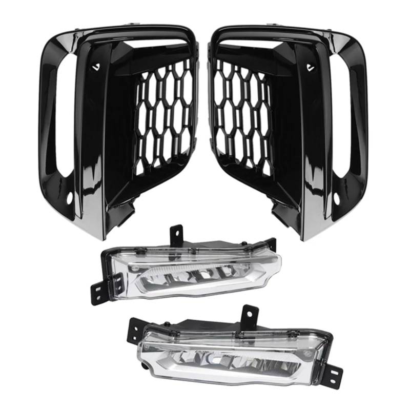 CHEFRU Kompatibel Mit Für X3 X4 G08 G02 G01 1Set 2018 2019 2020 Auto-Nebelscheinwerfer-Kühlergrill-Zierrahmen Außenabdeckung stoßstange Grill von CHEFRU