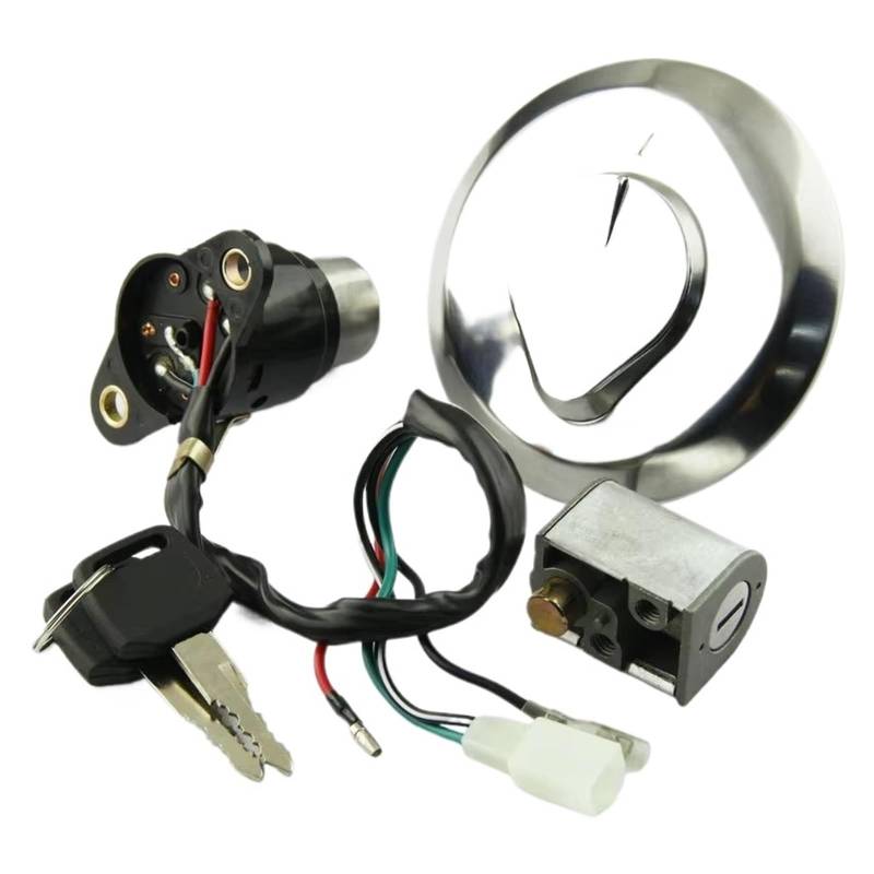 CHEFRU Motorrad Zündschalter Kompatibel Mit Cm125 1987 1988 1989 1990 1991 1992 1993 1994 1995 1996 1997 1998 1999 Motorrad Tankdeckel Zündschalter Schloss Set von CHEFRU