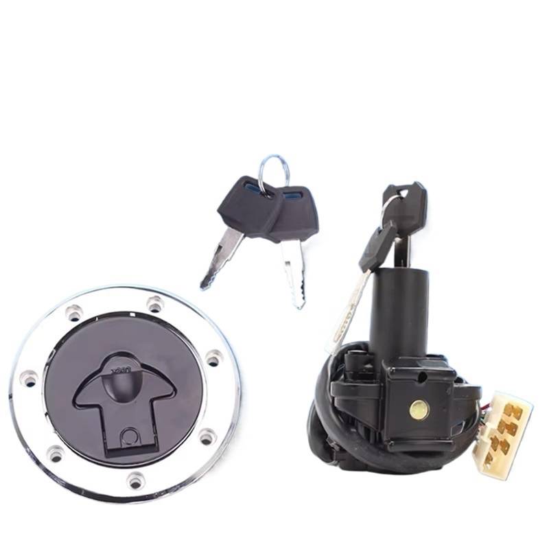 CHEFRU Motorrad Zündschalter Kompatibel Mit Für Zrx400 Für Zzr600 Für Zxr400 Für Zephyr400 Motorradzubehör Zündung Benzin Tankdeckel Abdeckungsschloss Set von CHEFRU