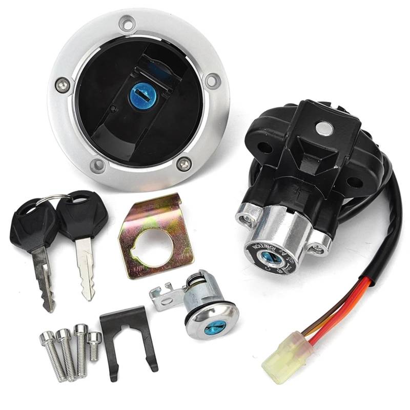 CHEFRU Motorrad Zündschalter Kompatibel Mit Suzuki Für Gsxr1000 Für Gsxr1000z 2003 2004 Motorradzubehör Zündschalter Benzin Tankdeckel Set 3700016820 von CHEFRU