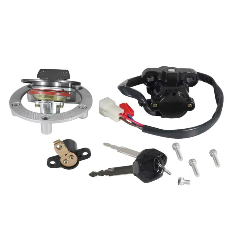 CHEFRU Motorrad Zündschalter Kompatibel Mit Yamaha Für Mt03 2006–2012 Für YZF-R1 1998 1999 2000 2001 2002 2003 Motorrad Zündstarterschalter Tankdeckelschloss Set von CHEFRU
