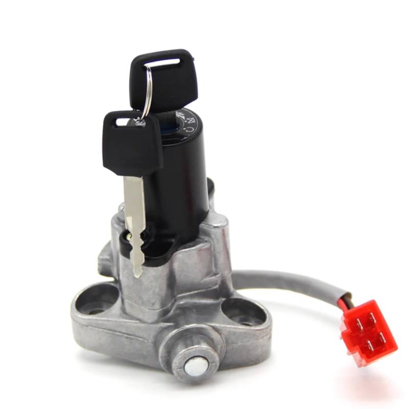 CHEFRU Motorrad Zündschalter Kompatibel Mit Yamaha Für XVS400C Für DragStar 1998-1999 2001-2008 Lenkschloss-Starterschalter Mit Doppelschlüsseln 4TR-82501-00 von CHEFRU