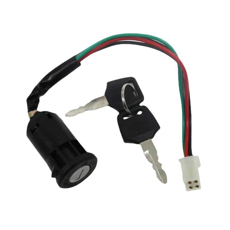 CHEFRU Motorrad Zündschalter Kompatibel mit ATV 50cc 70cc 90cc 110cc 150cc 250cc Schalter Lenkung Lock Barrel & Schlüssel Zündschloss Barrel Zylinder Schalter Starter von CHEFRU