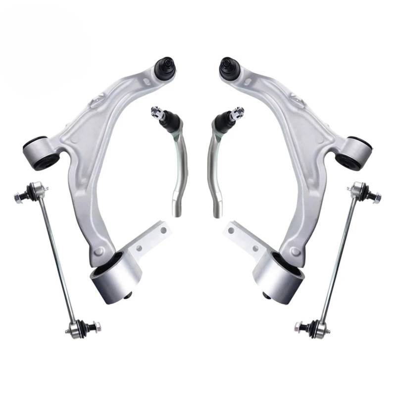 CHEFRU Querlenker Mit Lager Kompatibel Mit Acura Für MDX 2007–2013 Für ZDX 2014 2015 6-teiliges Auto-Front-Lower-Querlenker-Kugelgelenk-Spurstangenkopf-Set-Set K622037 K621549 von CHEFRU