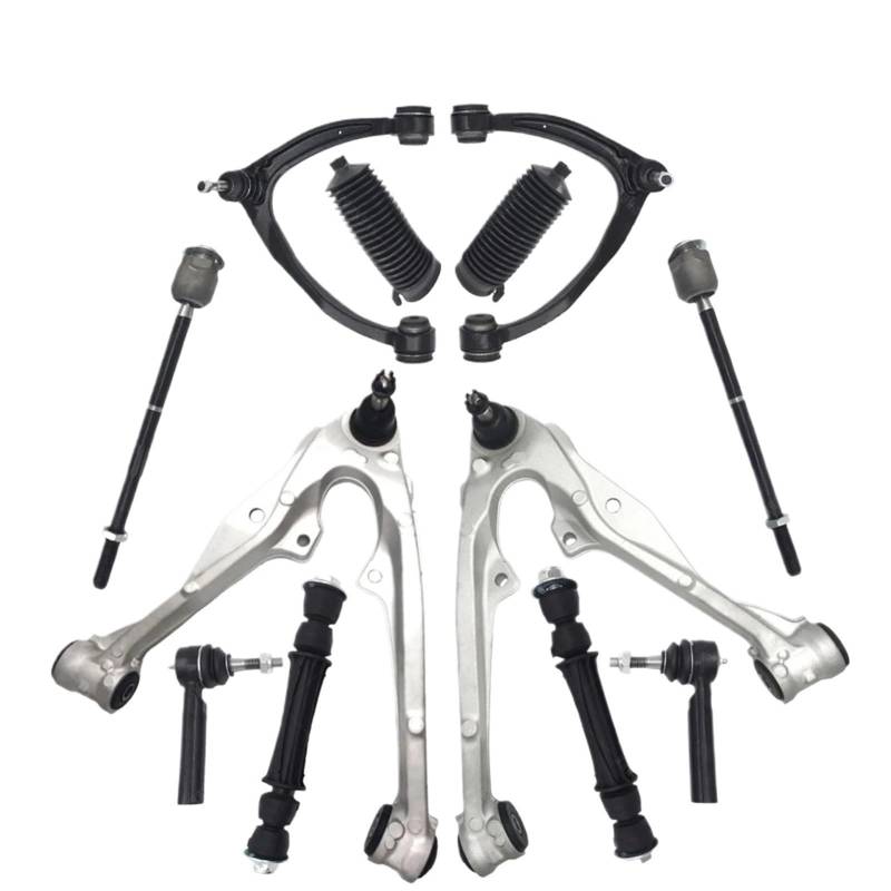 CHEFRU Querlenker Mit Lager Kompatibel Mit Cadillac Für Escalade Esv EXT 2007 2008 2009 2010 2011 Auto Vorne Oben Unterer Querlenker Stabilisator Spurstangensatz K80669 K80670 von CHEFRU