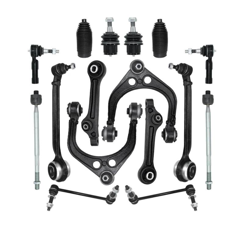 CHEFRU Querlenker Mit Lager Kompatibel Mit Chrysler Für 300 RWD 2015 2016 2017 2018. 16-teiliger Vorderer Oberer Unterer Querlenker-Stabilisator-Stabilisator-Verbindungssatz K620177 K620178 von CHEFRU