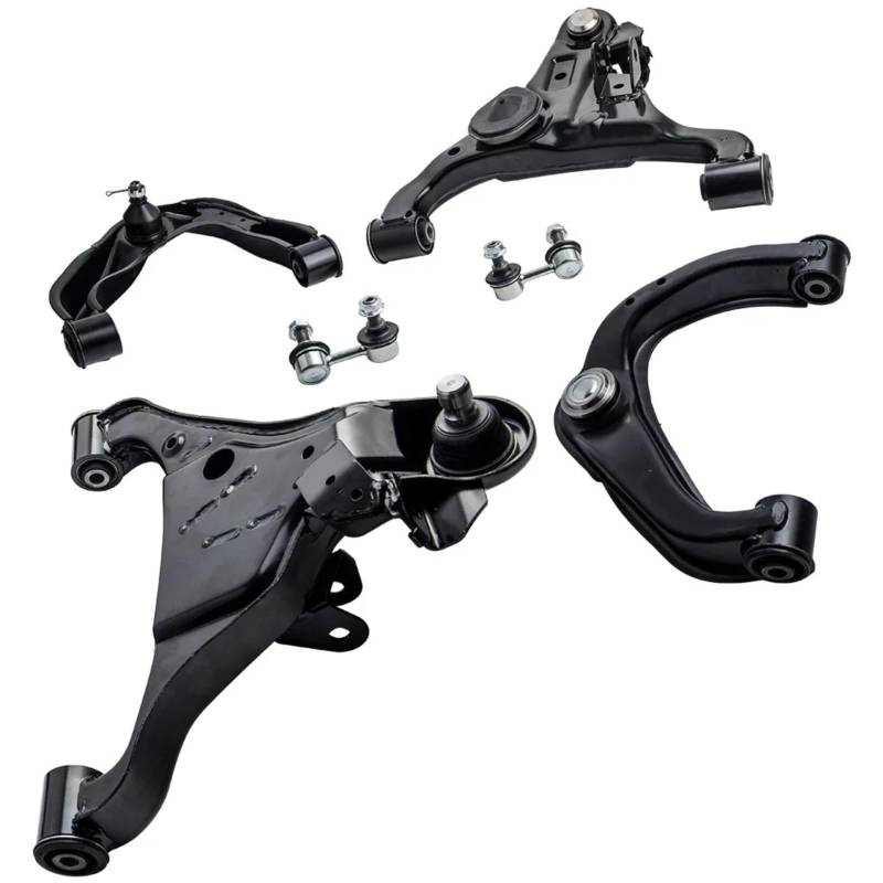 CHEFRU Querlenker Mit Lager Kompatibel Mit Nissan Für Pathfinder Für Xterra Für Frontier K621245 K621246 K620372 K620371 Vorderer Oberer Unterer Querlenker Stabilisatorverbindungssatz von CHEFRU