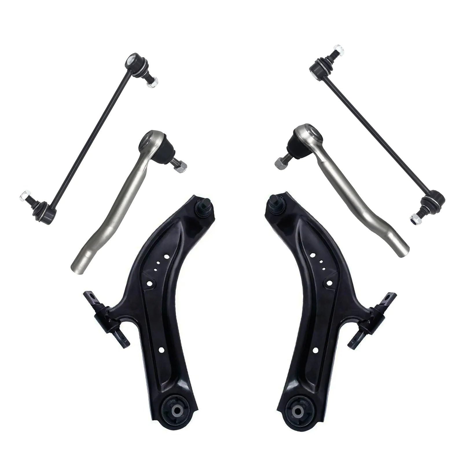 CHEFRU Querlenker Mit Lager Kompatibel Mit Nissan Für Rogue 2014 2015 2016 2017 2018 2019 GS301169 GS301168 6-teiliger Vorderer Unterer Querlenker Kugelgelenk Spurstangenkopf-Aufhängungssatz CHEFRU Querlenker Mit Lager Kompatibel Mit Nissan Für Rogue 2014 2015 2016 2017 2018 2019 GS301169 GS301168 6-teiliger Vorderer Unterer Querlenker Kugelgelenk Spurstangenkopf-Aufhängungssatz von CHEFRU