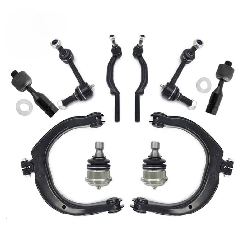 CHEFRU Querlenker Mit Lager Kompatibel Mit Oldsmobile Für Bravada 2004 OEM: K640294 K640293 EV80965 10-teiliges Auto-Vorderoberlenker-Kugelgelenke Stabilisator-Endverbindungsset von CHEFRU