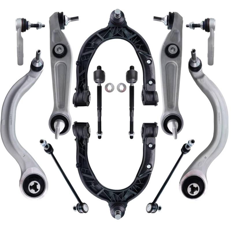CHEFRU Querlenker Mit Lager Kompatibel Mit Tesla Für Model Y 2019 2020 2021 2022, Vorderer Oberer Unterer Aufhängungsquerlenker Mit Kugelgelenk, Stabilisator-Endglied 104432100G von CHEFRU