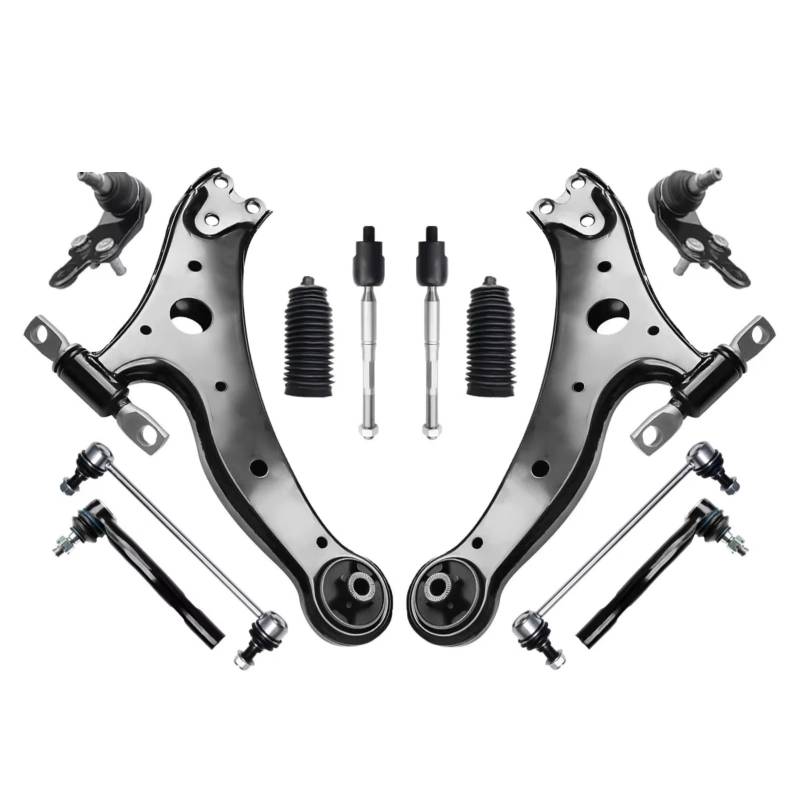 CHEFRU Querlenker Mit Lager Kompatibel Mit Toyota Für Camry 2007 2008 2009 2010 2011, Vorderer Unterer Querlenker, Stabilisator, Stabilisator, Spurstangenkopf-Kits K620334 K620333 von CHEFRU