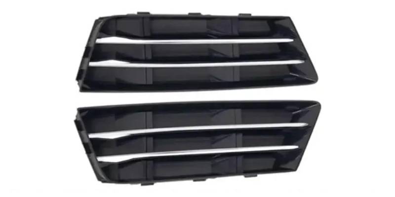 Kompatibel Mit A4 A4L 2017 2018, Hohe Konfiguration, Auto-Nebelscheinwerfer-Abdeckung, Zierleisten, Auto-Frontstoßstange, Unterer Kühlergrill, Nebellampenrahmen stoßstange Grill(2PCS left and right) von CHEFRU