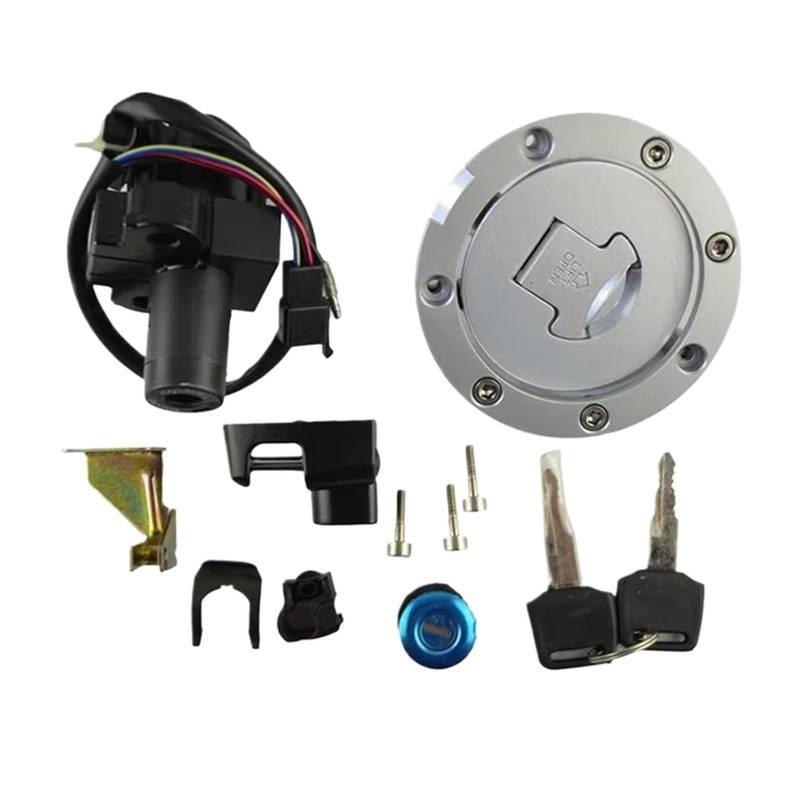 Motorrad Zündschalter Kompatibel Mit Cb900 Cb919 Für Hornet 2002–2007 Für Cbf500 2004 2005 Motorradzubehör Zündanlassschalter Tankdeckel Schlüsselschloss Set von CHEFRU