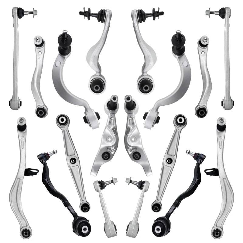 Querlenker Mit Lager Kompatibel Mit Lexus Für LS460 2007–2017, Oberer Unterer Stabilisator, Stabilisatorverbindungen, Querlenker, Spurstangen, Seitlicher Verbindungssatz, Aufhängungssatz K750171 von CHEFRU