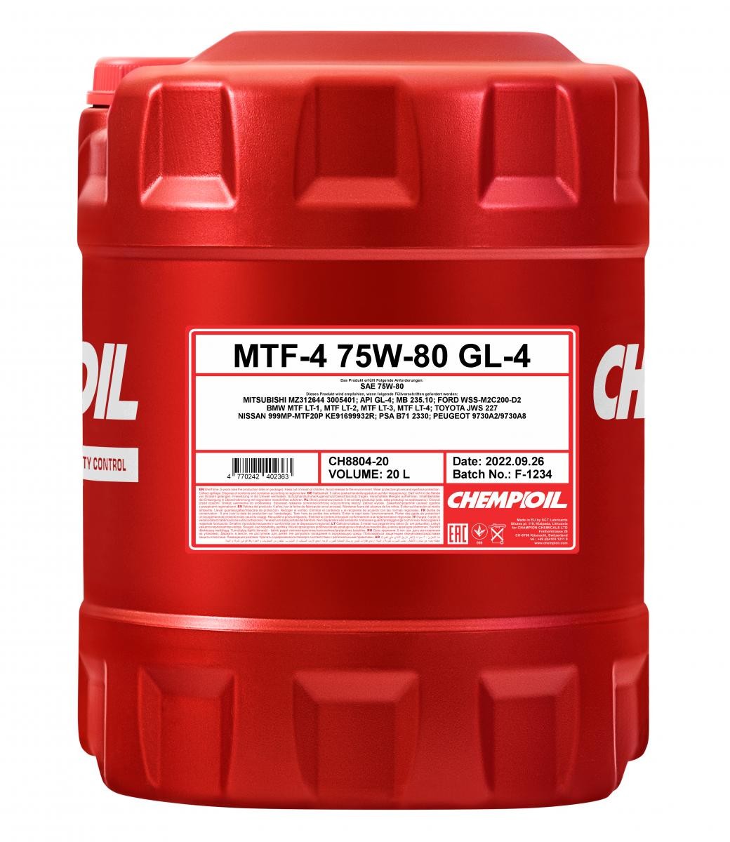 CHEMPIOIL Getriebeöl VW,MERCEDES-BENZ,AUDI CH8804-20 CHEMPIOIL Getriebeöl VW,MERCEDES-BENZ,AUDI CH8804-20 von CHEMPIOIL