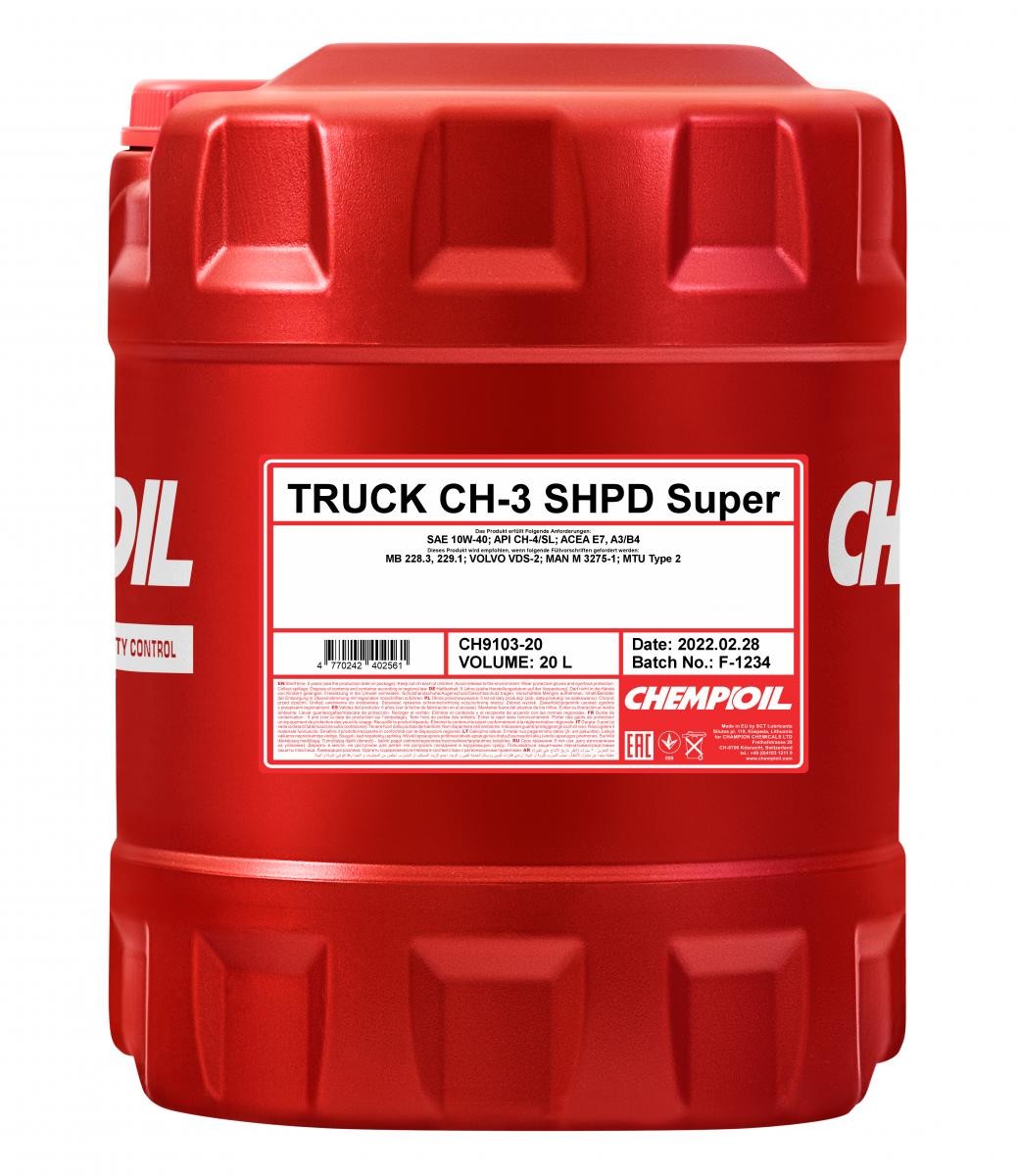 CHEMPIOIL Motoröl VW,MERCEDES-BENZ,OPEL CH9103-20 Motorenöl,Öl,Öl für Motor CHEMPIOIL Motoröl VW,MERCEDES-BENZ,OPEL CH9103-20 Motorenöl,Öl,Öl für Motor von CHEMPIOIL