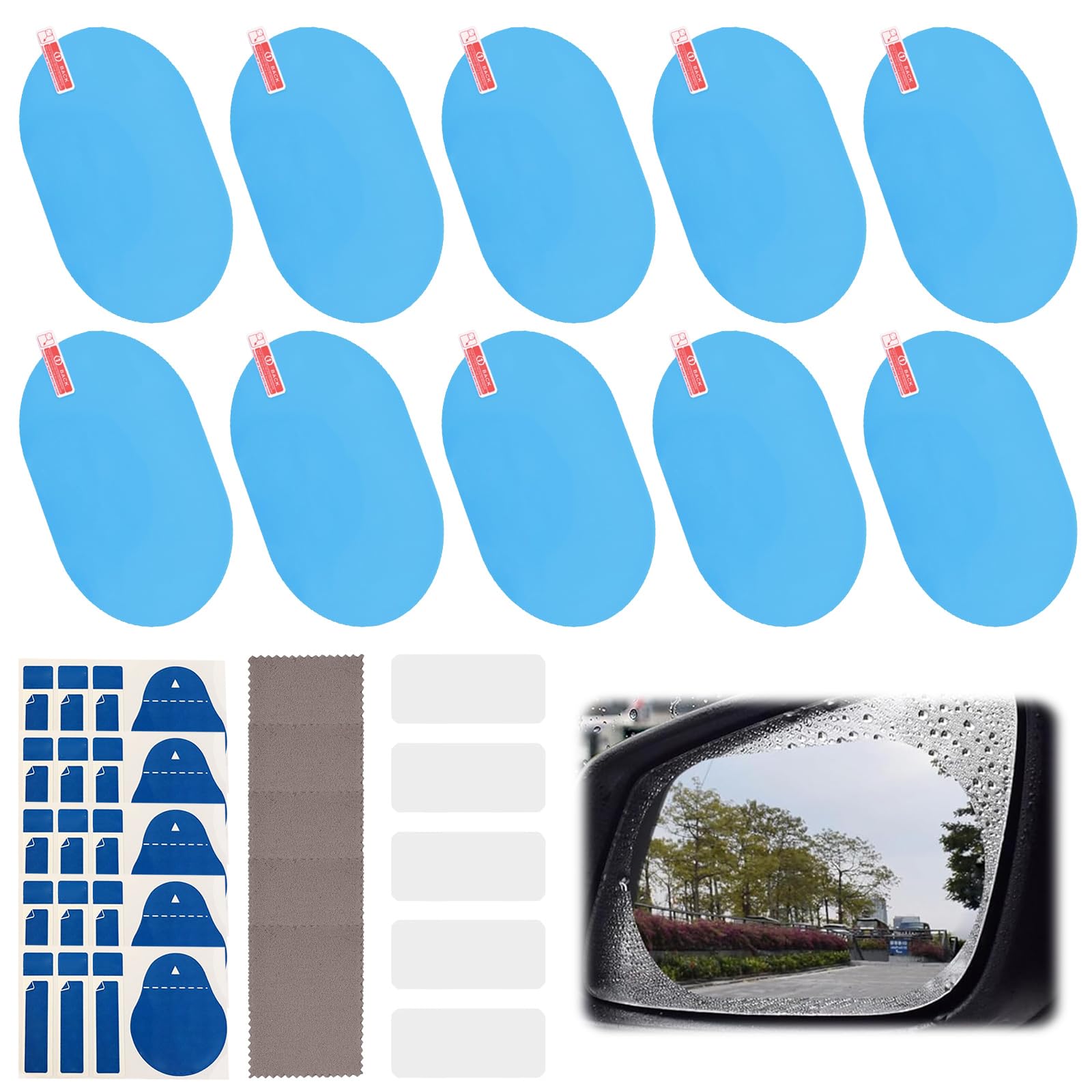 Rückspiegel Regenschutzfolie,10 Stück Regenschutzfolie Auto,Auto Regengeschützte,Auto Rückspiegel wasserdichte Folie,Fensterfolie,für Verschiedene Fahrzeugrückspiegel Rückspiegel Regenschutzfolie,10 Stück Regenschutzfolie Auto,Auto Regengeschützte,Auto Rückspiegel wasserdichte Folie,Fensterfolie,für Verschiedene Fahrzeugrückspiegel von CHENBOOW