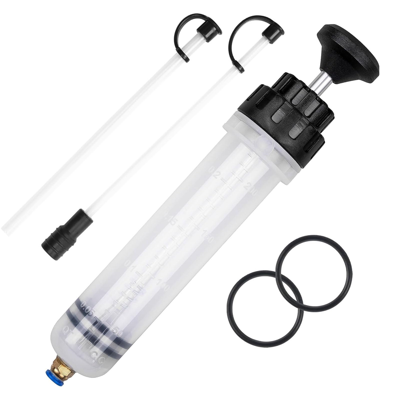 Ölabsaugpumpe 500ml, Handpumpe Ölspritze Ölabsaugspritze mit 2 Schlauch & 1 Paar Ersatzgummiringe Absaugpumpe für Bremsflüssigkeit, Hydrauliköl, Kühlmittel, Getriebeöle, Ölabsauger Umfüllpumpe Ölabsaugpumpe 500ml, Handpumpe Ölspritze Ölabsaugspritze mit 2 Schlauch & 1 Paar Ersatzgummiringe Absaugpumpe für Bremsflüssigkeit, Hydrauliköl, Kühlmittel, Getriebeöle, Ölabsauger Umfüllpumpe von CHENGCKJ