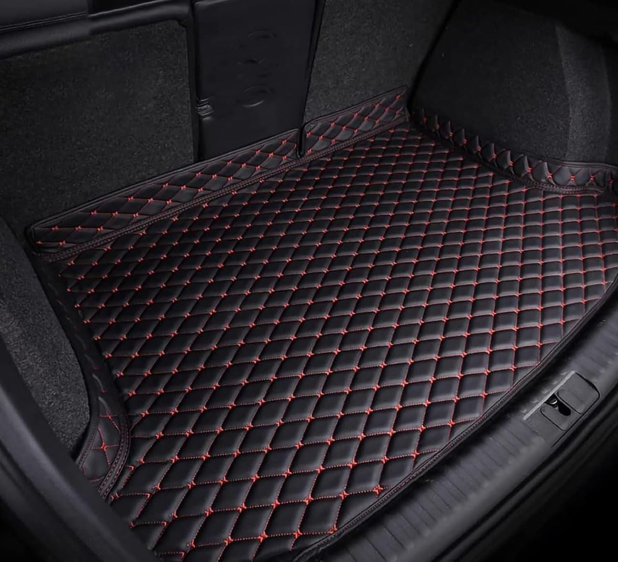 Auto Kofferraummatten für Lexus NX 450h+ 2021 2022 2023 2024-,Langlebiges Wasserdicht Kratzfest Leder Kofferraumwanne Schutzmatte Innenraum ZubehöR,A/Black-Red Auto Kofferraummatten für Lexus NX 450h+ 2021 2022 2023 2024-,Langlebiges Wasserdicht Kratzfest Leder Kofferraumwanne Schutzmatte Innenraum ZubehöR,A/Black-Red von CHENLILI