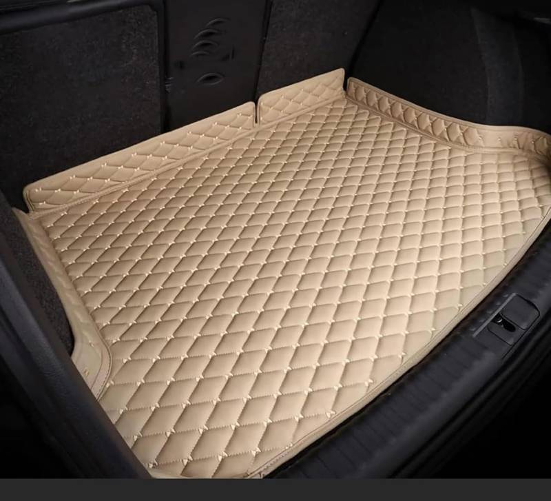 Auto Kofferraummatten für Lexus NX II (AZ20) 2021 2022 2023 2024-,Langlebiges Wasserdicht Kratzfest Leder Kofferraumwanne Schutzmatte Innenraum ZubehöR,A/Beige von CHENLILI