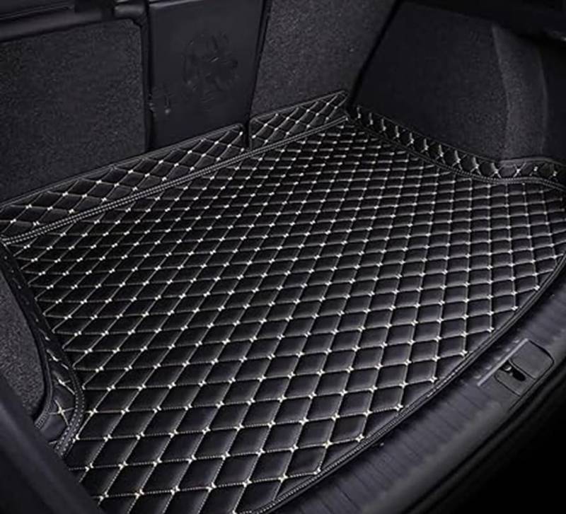 Auto Kofferraummatten für Lexus NX II (AZ20) 2021 2022 2023 2024-,Langlebiges Wasserdicht Kratzfest Leder Kofferraumwanne Schutzmatte Innenraum ZubehöR,A/Black-Beige von CHENLILI