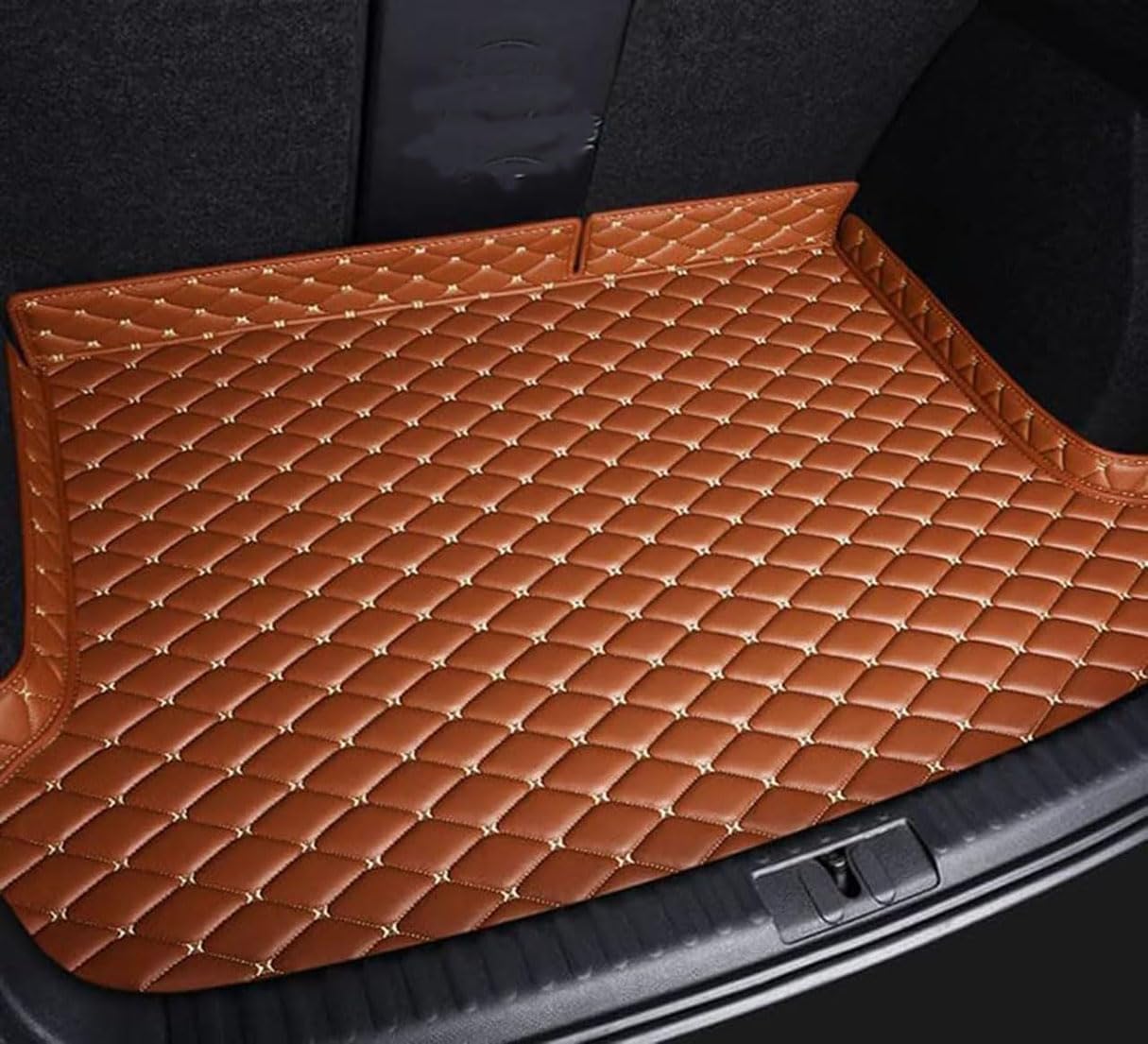 Auto Kofferraummatten für Lexus NX II (AZ20) 2021 2022 2023 2024-,Langlebiges Wasserdicht Kratzfest Leder Kofferraumwanne Schutzmatte Innenraum ZubehöR,A/Brown von CHENLILI