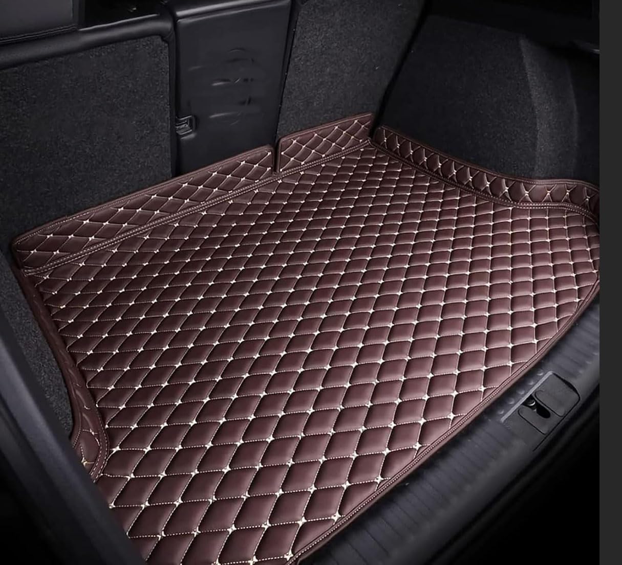 Auto Kofferraummatten für Lexus NX II (AZ20) 2021 2022 2023 2024-,Langlebiges Wasserdicht Kratzfest Leder Kofferraumwanne Schutzmatte Innenraum ZubehöR,A/Coffee von CHENLILI