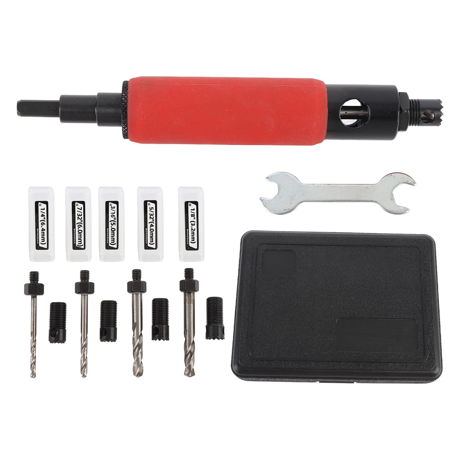 CHEOTIME Blind Rivet Remover Tool Kit, Alloy Steel Rivet Puller, Precise Removal Tool, 5/32-3/16In Dome Flat Head Rivets for 1/4In Drill Electric Drill CHEOTIME Blind Rivet Remover Tool Kit, Alloy Steel Rivet Puller, Precise Removal Tool, 5/32-3/16In Dome Flat Head Rivets for 1/4In Drill Electric Drill von CHEOTIME
