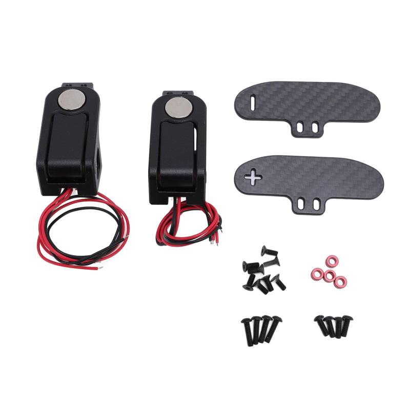 CHEOTIME Magnetisches Saugschalt Getriebe Paddel CNC-Aluminium Legierung Halterung Kohlefaser-Lenkrad-Paddel-Shifter für Fanatec 923 G29 G27 G25 Rennrad-Zubehör von CHEOTIME